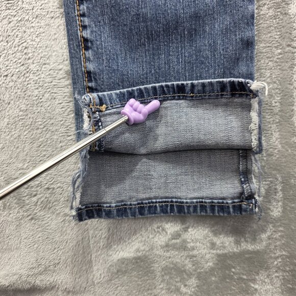 Silver Jeans Malibu Jeans Womens 27 Straight Leg Distressed Denim Made Canada - Picture 5 of 9